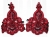 Burgundy Lace Wristlet W/Beads