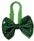 Light Up Bow Tie Green Sequin