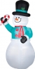 Airblown Snowman W/Candy Cane