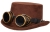 Faux Suede Hat With Goggles - Adult