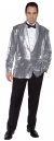 Sequin Jacket Silver Ad One Sz