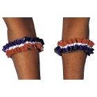 Armband Garters Rd Wt Bu Pair