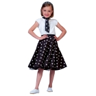 Sock Hop Skirt Child Black Whi