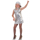 Disco Dress Child Silver Lg
