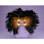 Half Style Mask Gd W Feathers