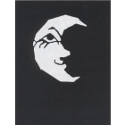 Stencil Crescent Moon W Face