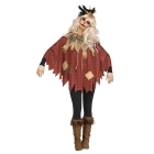 Scary Crow Poncho Adlt