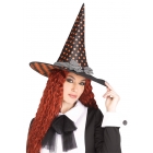 Hat Witch Vintage Blk W/Orange