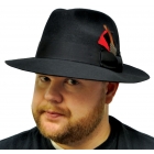 Gangster Hat Black Large