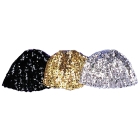 Cloche Hat Sequin Black