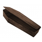 Coffin With Lid Wooden Brown