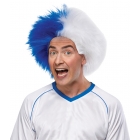 Sports Fun Wig Blue White