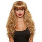 Long Relaxed Beach Wave Wig With Bangs - Adult