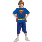 Superman Child Shirt Cape Lg