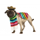 Pet Mexican Poncho Sombrero Sm