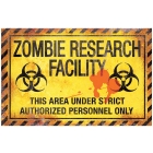 Metal Sign Zombie Research Fac