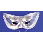 Harlequin Mask Lame Silver