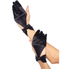 Gloves Satin Cut Out Blk