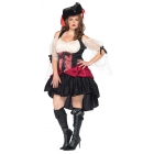 Wicked Wench Peasant Dress Blk