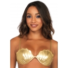 Mermaid Shell Bra Gold Lg Ad