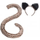 Leopard Tail & Ears Set - Adult