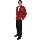 Sequin Jacket Red Adult One Sz