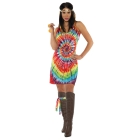 Tie Dye Mini Dress Adult Small