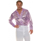 Men's Disco Shirt - Purple Circles