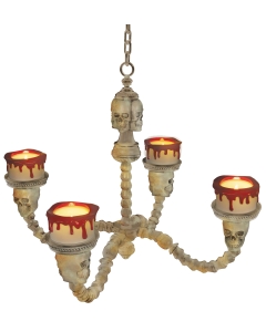 Chandelier Lighted Bone Color